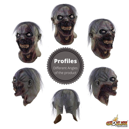 Furious Walker, Máscara de Látex de Terror de Zombie de Apocalipsis Ideal para Halloween y Fiestas de Disfraces