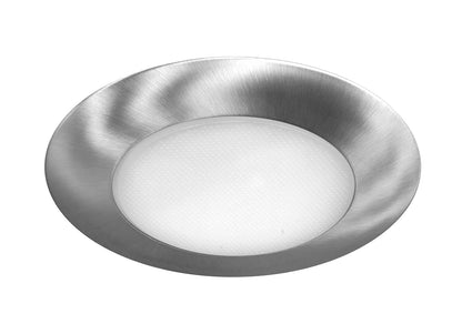 NICOR Lighting 17575 Embellecedor Empotrable para Ducha, 6 Pulgadas - Nickel - Moldura de ducha con lente Albalite