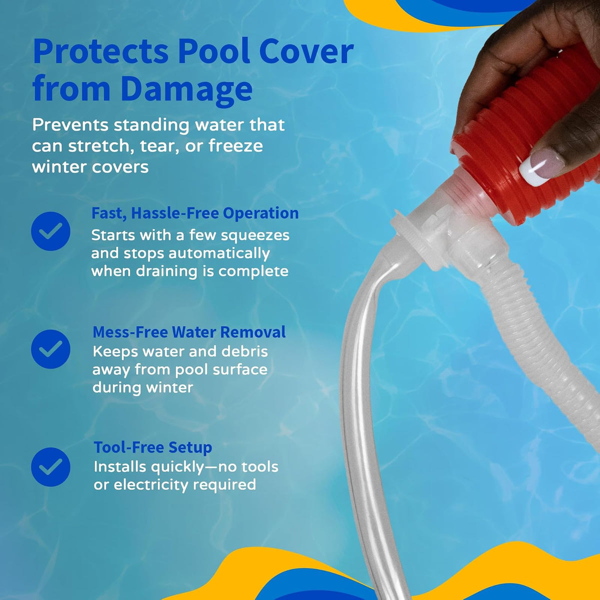Blue Wave Drain para Cubierta de Piscina de Invierno