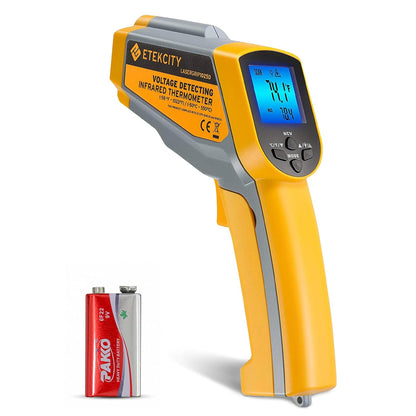 Etekcity Termómetro Infrarrojo Digital sin Contacto -50°C a 380°C - Lasergrip 1025D - Amarillo