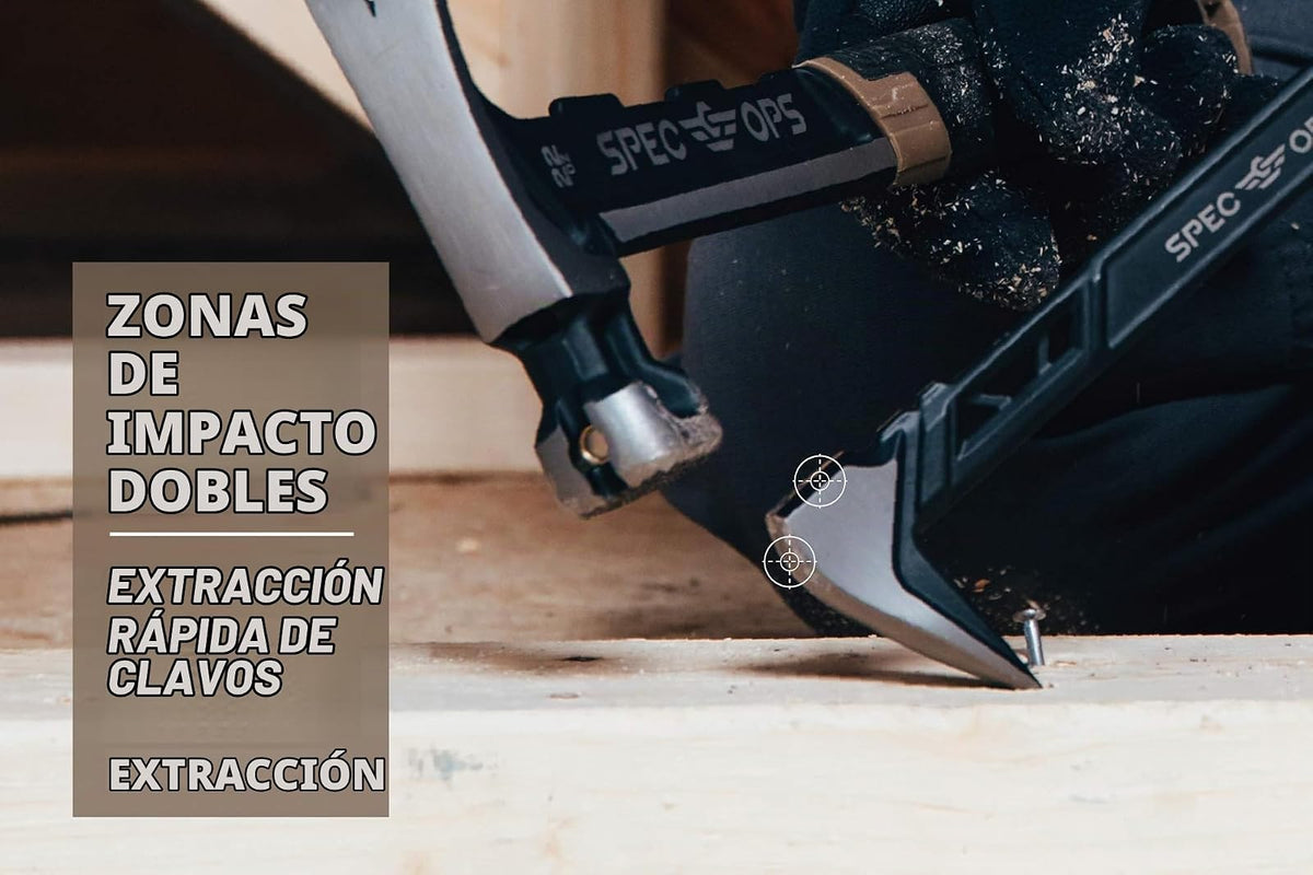 Spec Ops - SPEC-D10CLAW Tools - Extractor de uñas de 10 pulgadas, barra de palanca para gatos, acero de alto carbono, 3% donado a veteranos negro