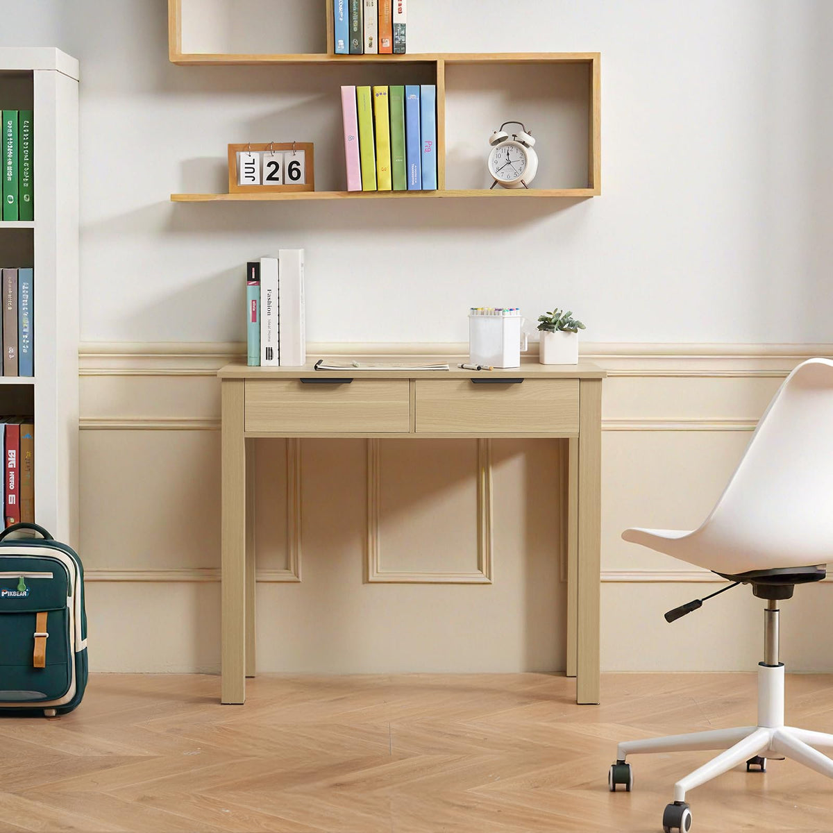 VEVOR - computadora pequeño con cajones, computadora Infantil para recámara, Mesa de Estudio Simple Moderna para Dibujar, Leer, Escribir, Mesa de Almacenamiento Rectangular de MDF para el hogar
