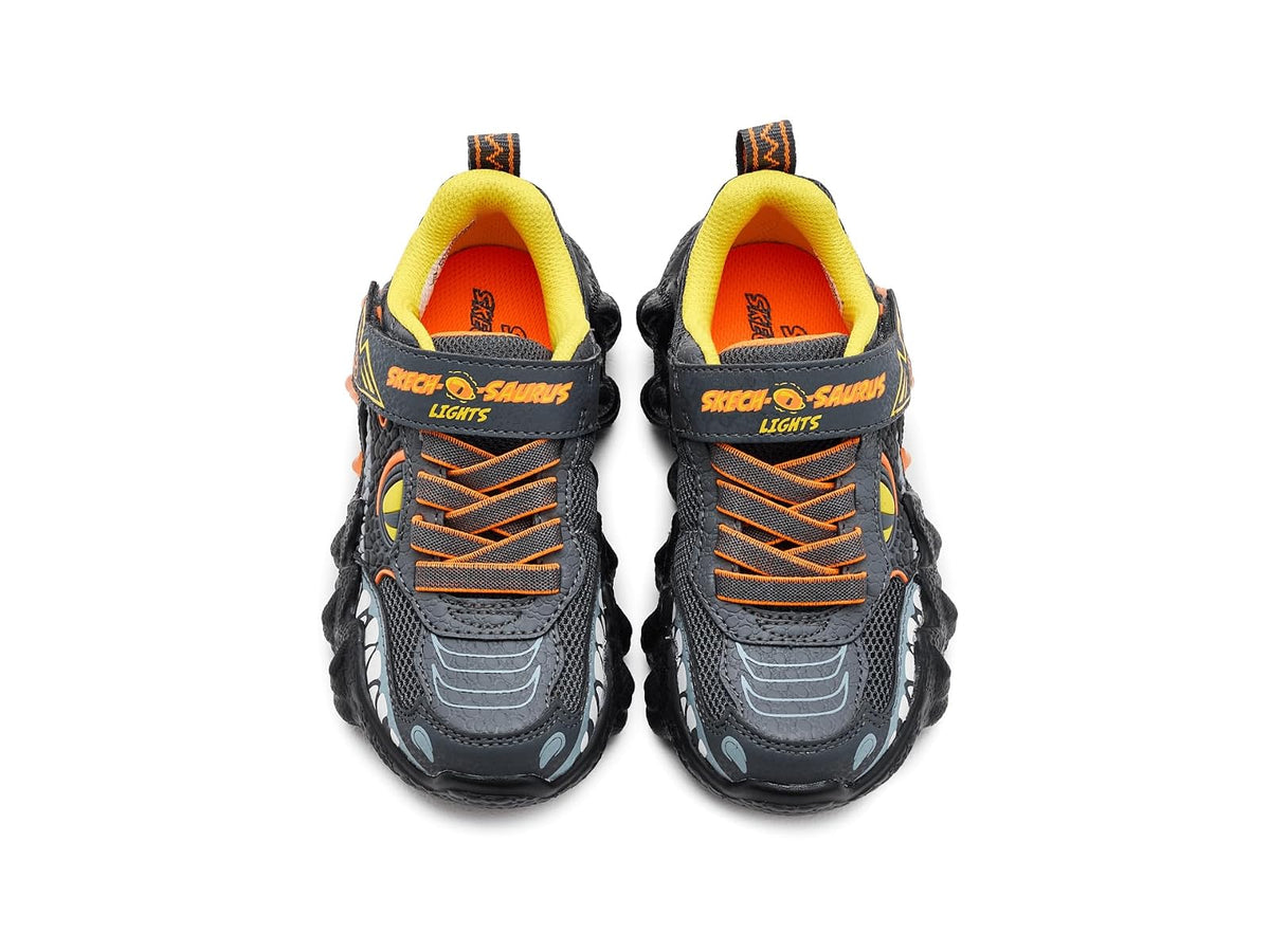 Skechers Skech-o-Saurus Lights 2.0 para niño | Casual, iluminado, luces S, cierre adaptativo, tema de dinosaurio