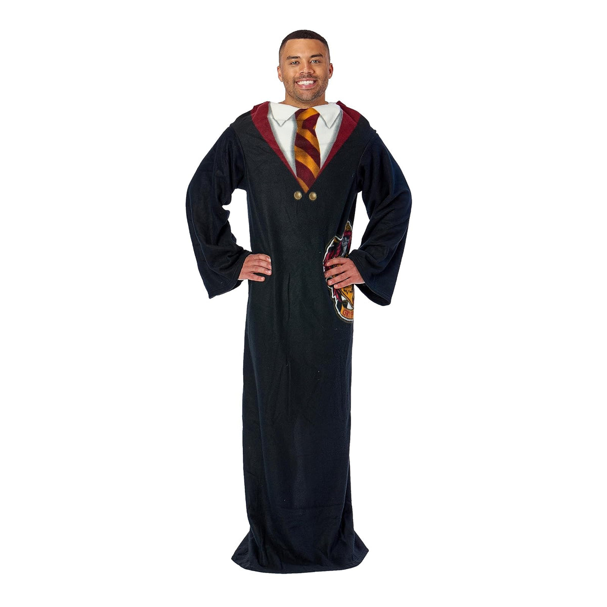 Northwest Harry Potter Hogwarts Rules Manta con mangas para adulto, Negro, 48"x 71"