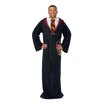 Northwest Harry Potter Hogwarts Rules Manta con mangas para adulto, Negro, 48"x 71"
