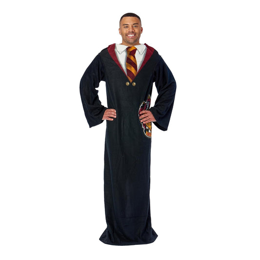 Northwest Harry Potter Hogwarts Rules Manta con mangas para adulto, Negro, 48"x 71"