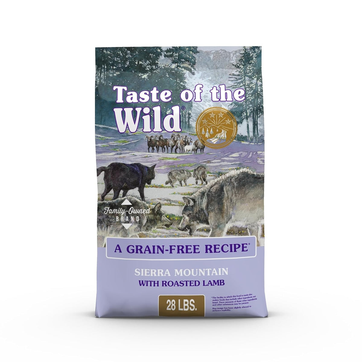 Taste Of The Wild Sierra Mountain Alimento para Perro | Cordero como ingrediente principal, todas las etapas de vida, sin granos, probióticos específicos para la salud digestiva