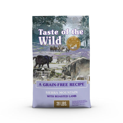 Taste Of The Wild Sierra Mountain Alimento para Perro | Cordero como ingrediente principal, todas las etapas de vida, sin granos, probióticos específicos para la salud digestiva