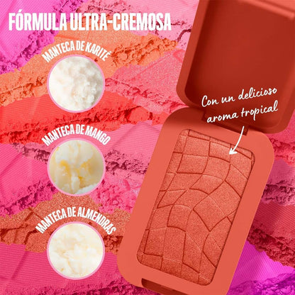 NYX Professional Makeup Buttermelt Blush, rubor en polvo de alta pigmentación, fórmula vegana, manteca de mango, almendra y karité, acabado suave hasta por 12H, 5g – Tono Feeling Butta (Rosa oscuro)