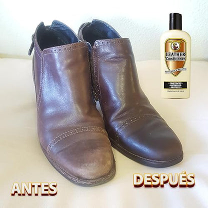 HOWARD Bálsamo Acondicionador para Cuero | Con Cera de Abeja y Cera de Carnauba | Restaurador y Protector de Artículos de Piel | Para Zapatos, Muebles de Piel, Sofás 236 ml (8 oz)