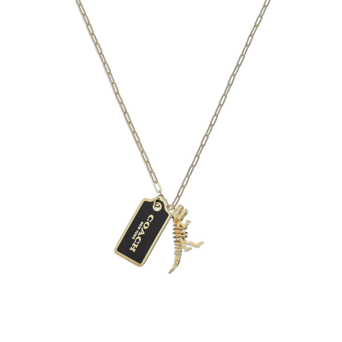 COACH Hangtag Short Pendant Necklace