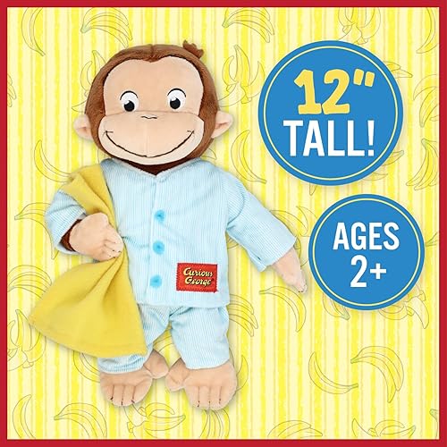 Kids Preferred - Peluche de Mono de Jorge el Curioso para niños, Animal de Peluche de Juguete Suave y Bonito para abrazar, Regalo para bebés, niños y niñas, Peluche de 30 cm