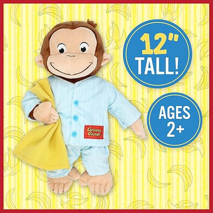 Kids Preferred - Peluche de Mono de Jorge el Curioso para niños, Animal de Peluche de Juguete Suave y Bonito para abrazar, Regalo para bebés, niños y niñas, Peluche de 30 cm
