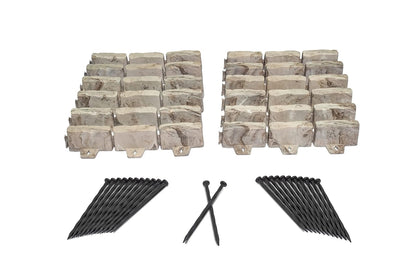 EasyFlex - Borde de Paisaje sin excavación con Puntas de Anclaje, Borde Decorativo de jardín de 2.7 Pulgadas de Alto, Kit de 15 pies, Color café