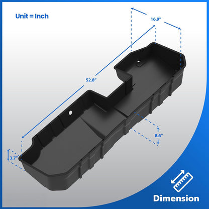 Tyger - Caja de almacenamiento para debajo del asiento trasero compatible con Chevy Silverado 1500/GMC Sierra 1500; 2020-2025 2500 3500 2025 | Cabina doble y cabina tripulada | Consola organizadora de