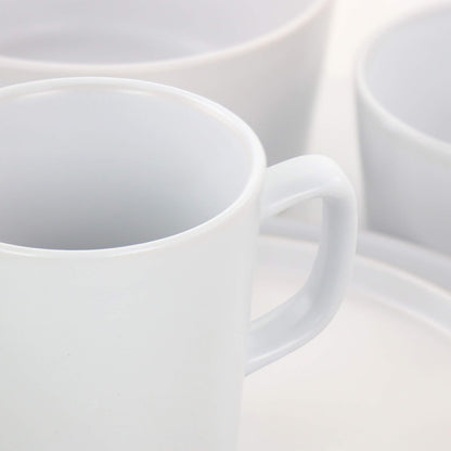 Elama Luxmatte - Vajilla contemporánea, 20 piezas, color blanco