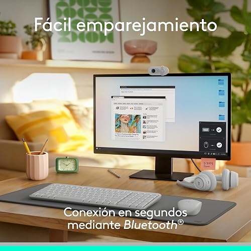 Logitech K250 Teclado Compacto Bluetooth para Windows, ChromeOS ó iOS, Batería de 12 Meses - Color Blanco