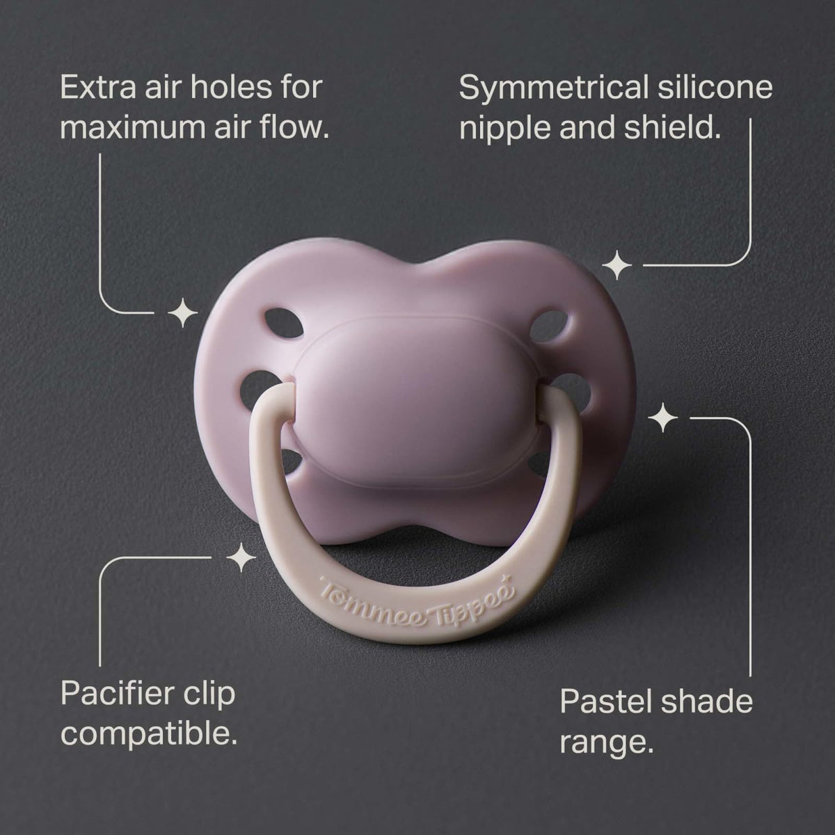 Tommee Tippee - Chupones para recién nacidos, 0-2 meses, pezón simétrico, silicona 100% última intervensión de BPA, agujeros de aire adicionales, aptos para lavaplatos y esterilizador, nubes de verano