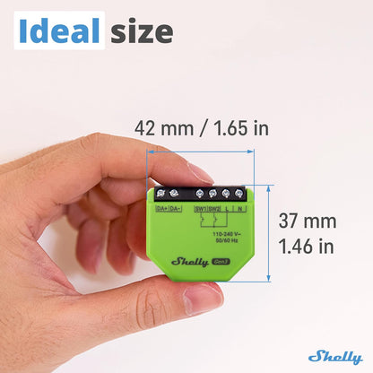 Shelly DALI Dimmer Gen3 -Regulador de Luz LED, Wi-Fi y Bluetooth, Luminarias DALI, Alimentación de Bus Integrada, Control Remoto App iOS y Android, No HUB, Alexa, Smart Home, SmartThings