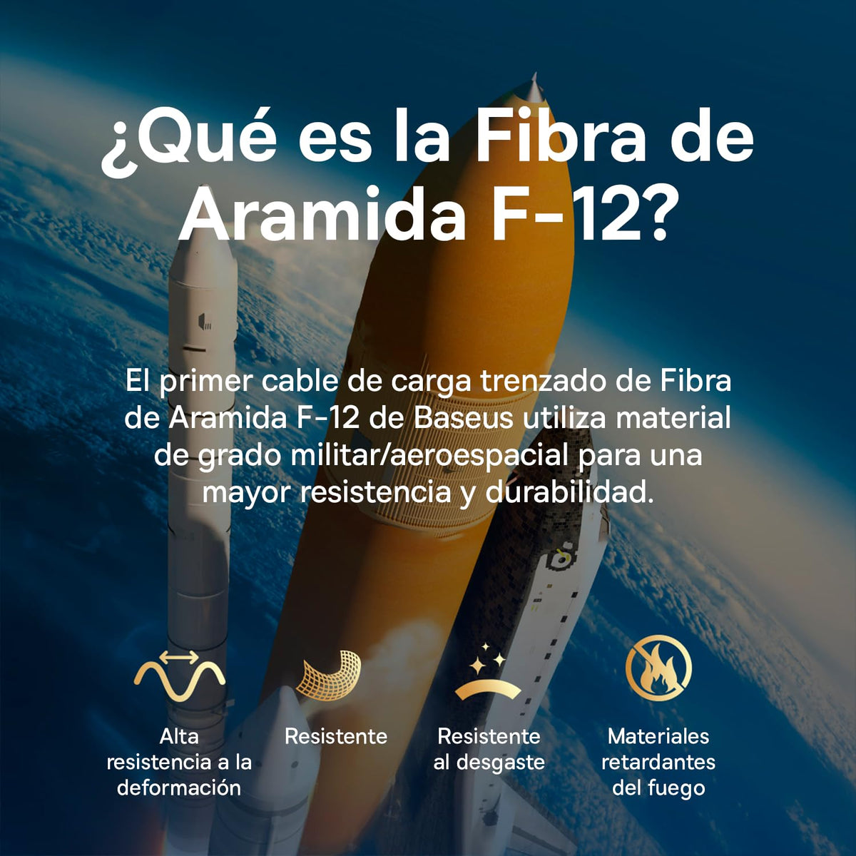Baseus Cable de Fibra de aramida F-12 irrompible de Carga rápida y Datos Tipo-C a Lightning, 20W, 2m, Blanco
