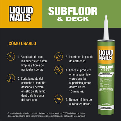 Liquid Nails LN902 VOC - calcomanía para subsuelos y construcción de 10 onzas