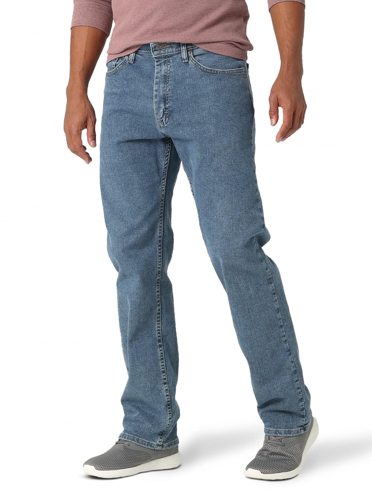 Wrangler Authentics Jean de Corte Holgado para Hombre - Light Stonewash - 40W x 32L