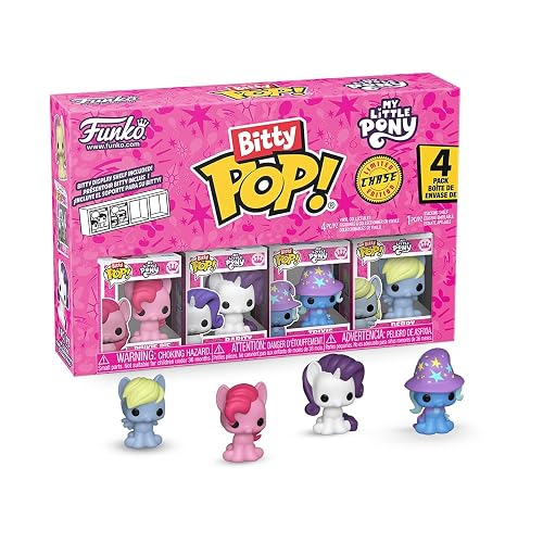 Funko Bitty Pop! 4 Pack: My Little Pony - Pinkie Pie (1 in 6 Chase Chance) | Mercancía Oficial - Mini Figuras de 2.2 cm con Exhibidor - Decoración de Pasteles y Relleno de Piñata