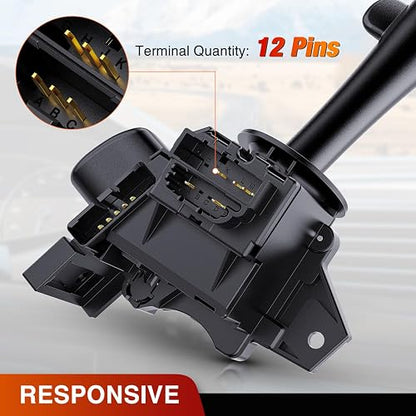 Nilight - Interruptor de señal de giro compatible con Chevy Suburban Tahoe 2007-2008, 2009, 2010, 2011, 2012, 2013, GMC Yukon XL 2007-2013, Cadillac Escalade Blinker, 2 años de garantía
