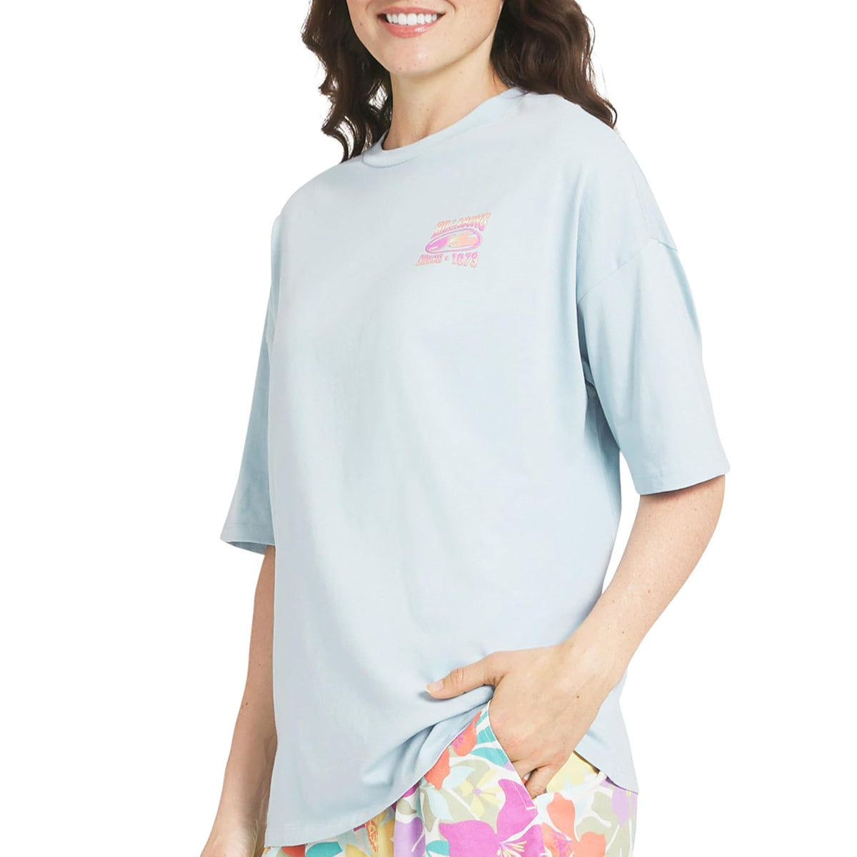Billabong - Playera de algodón Suave de Alta Calidad de Ajuste Relajado para Mujer