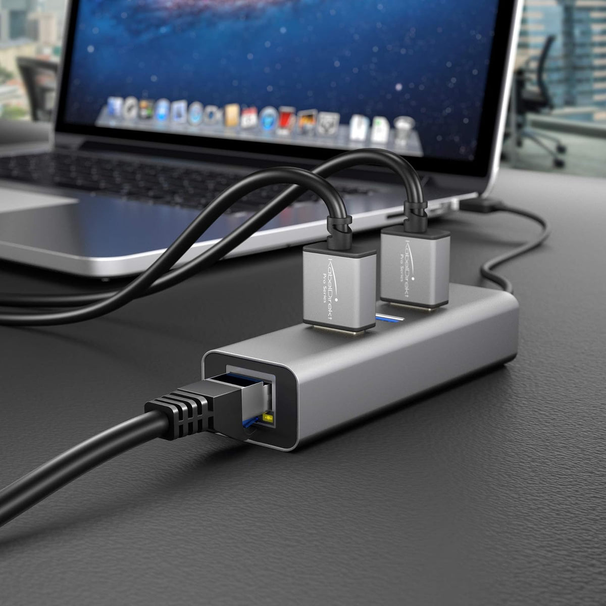 KabelDirekt – Cable Ethernet 10Gbit/s – 5x 25ft/7.5m, plateado | Transmite la velocidad máxima de fibra óptica, para redes Gigabit, switches/routers/modems/plata