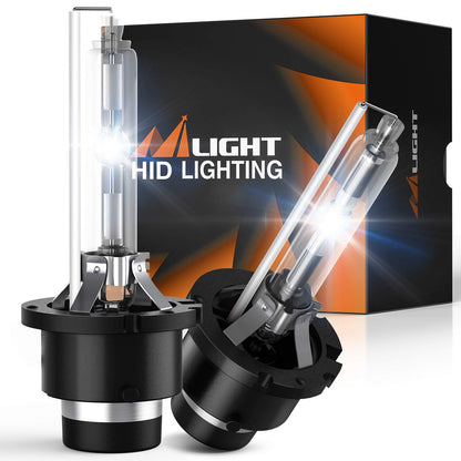 Nilight Bombillas HID D4S V1XD4S, 6000 K, Blanco Diamante, Haz Alto y Bajo, Paquete de 2