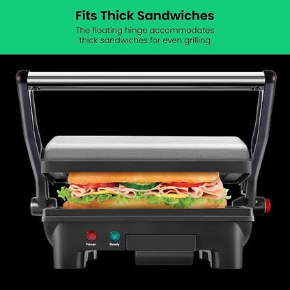 Chefman RJ02-180 Parrilla, Prensa Panini Grill y Gourmet Sandwich Maker