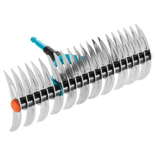 Gardena Combisystem - Rastrillo de Corte para Quitar Musgo y Fieltro de césped, 35 cm de Ancho de Trabajo, Acero Hecho también Adecuado para rastrillar Basura y Piedras (3392-20)