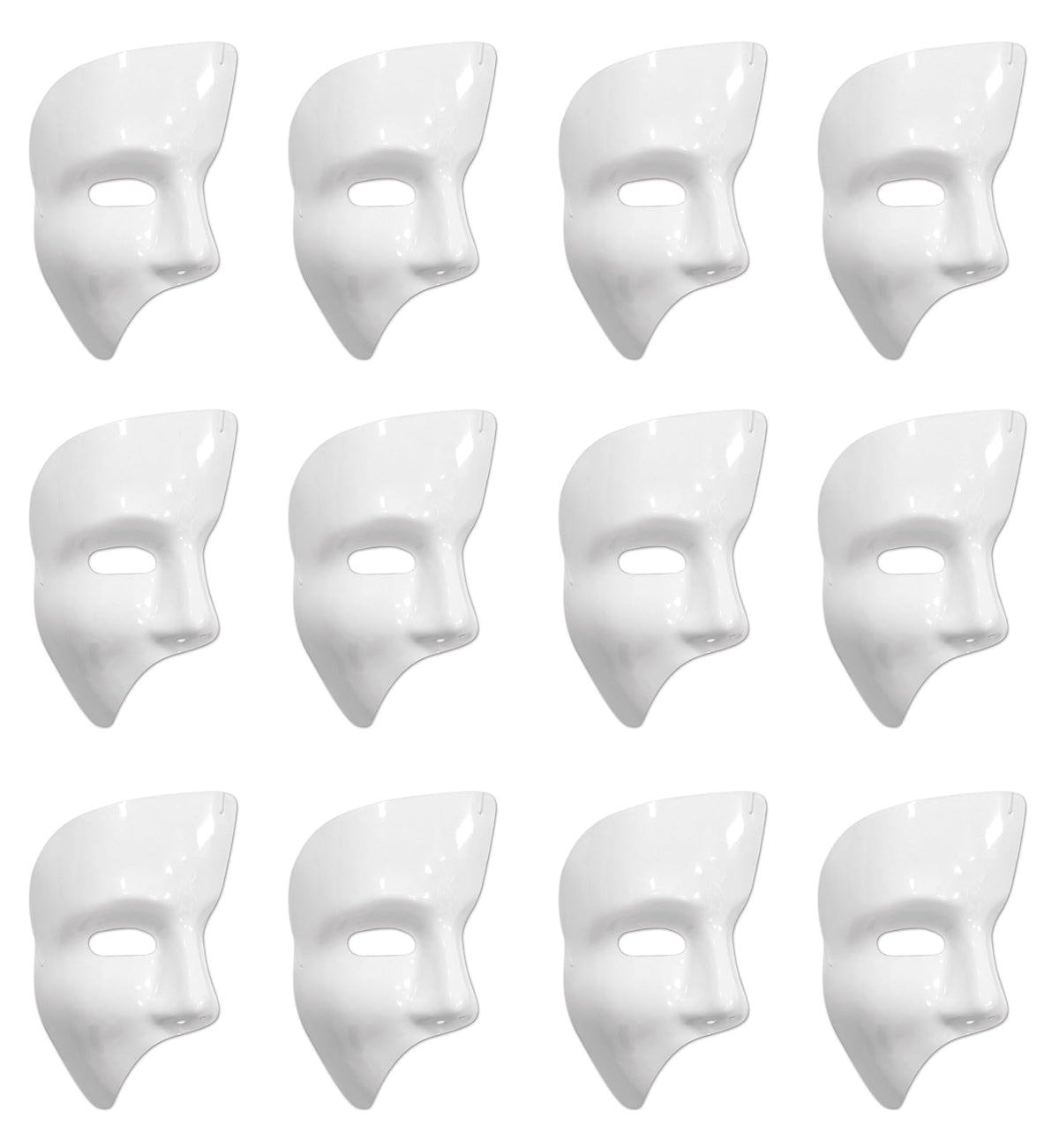 Beistle S60820-WAZ12 Fantasma Máscaras, Blanco