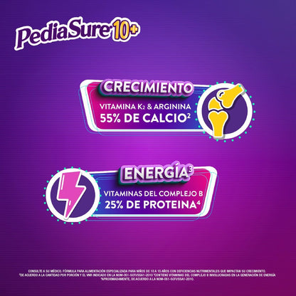 PediaSure 10+ Vainilla- Alimentación Especializada Pack 24 de 220 ml | Formula especializada para adolescentes de 10 a 15 años con nutrientes esenciales que apoyan al crecimiento de los huesos.