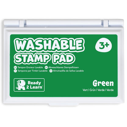 READY 2 LEARN - Almohadilla lavable para sellos – verde, no tóxico, resistente a la decoloración, perfecto para álbumes de recortes, carteles y tarjetas