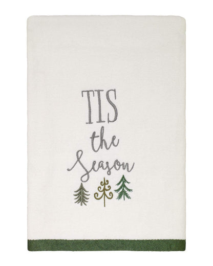 Avanti Linens - Toalla de baño, Terciopelo de algodón Bordado Suave, Decoraciones navideñas (colección de árboles de Navidad)