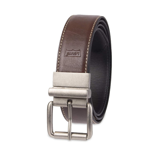 Levi's Cinturón Reversible, color Negro/Café