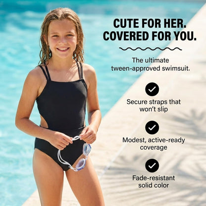 Kanu Surf Traje de baño Deportivo de 1 Pieza para niña de Playa Traje de baño de una Sola Pieza para Niñas