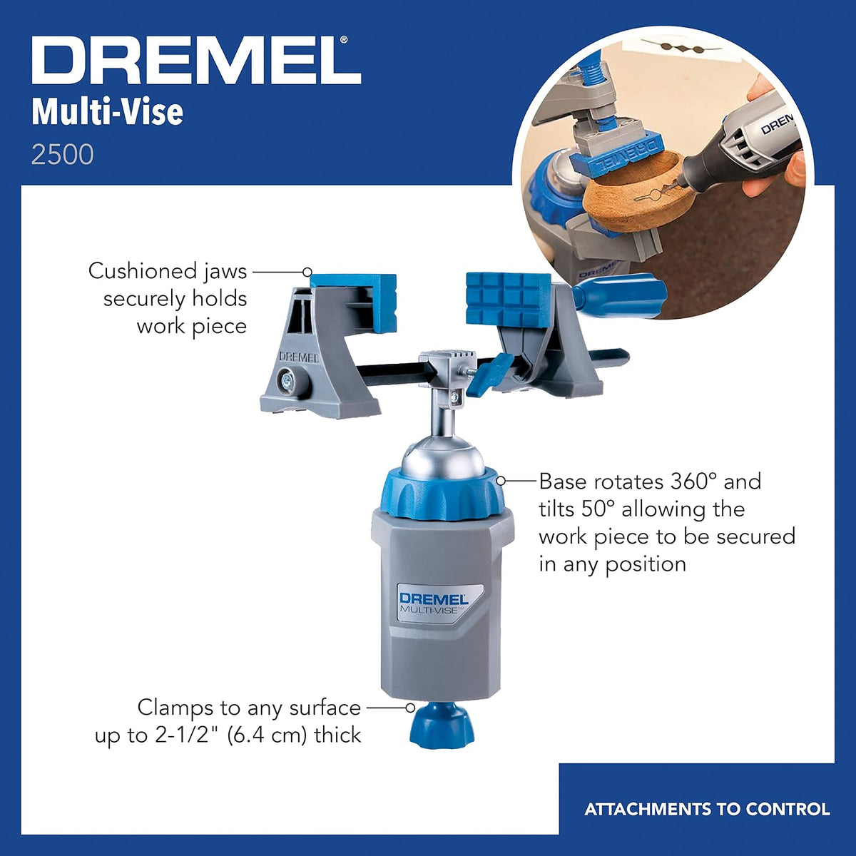 Dremel 2500-01 Multi-Vise o Prensa de Banco