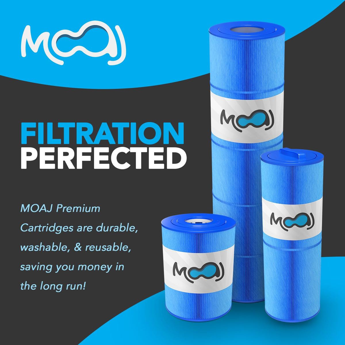 Fabricado en Estados Unidos - Cartucho de filtro premium que sustituye a Hayward C1200, CX1200RE, Pleatco PA120, Unicel C-8412, Filbur FC-1293, Clearwater II 125, PA120-M Waterway Pro Clean PCCF-125 Filtros de piscina con infusión de asepsis