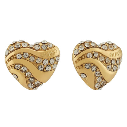 Guess IN MY HEART Aretes para Mujer Dorado con Circonia Cúbica en Acero Quirúrgico