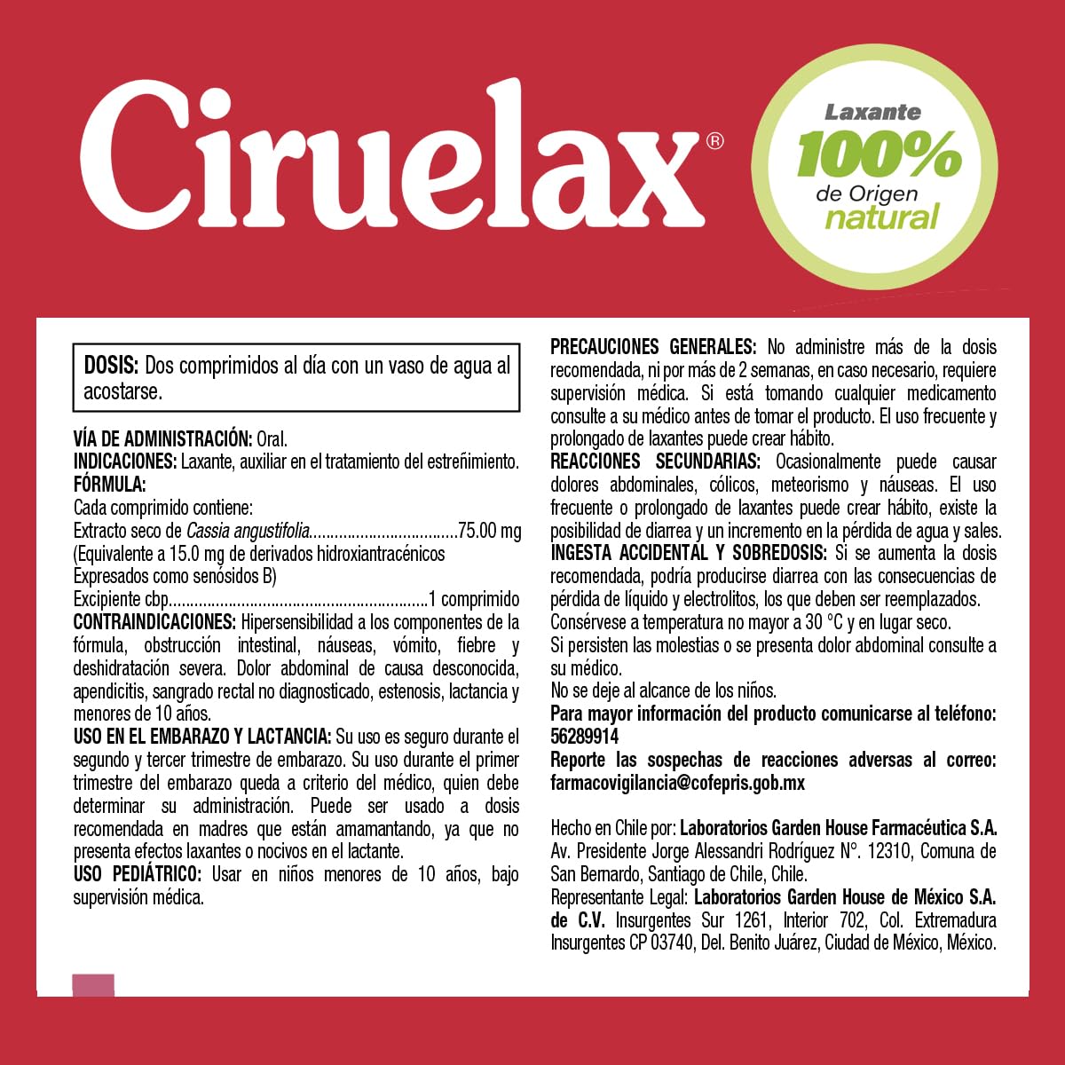 Ciruelax Comprimidos, 24 Piezas