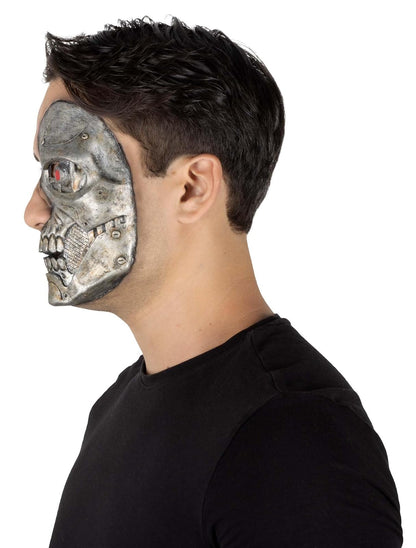 Ghoulish Productions Aplicación De Látex Half Mask Cyborg - Pegatina De Halloween - Ideal Para Maquillajes Decoración Halloween Terror Miedo Fiesta Temática