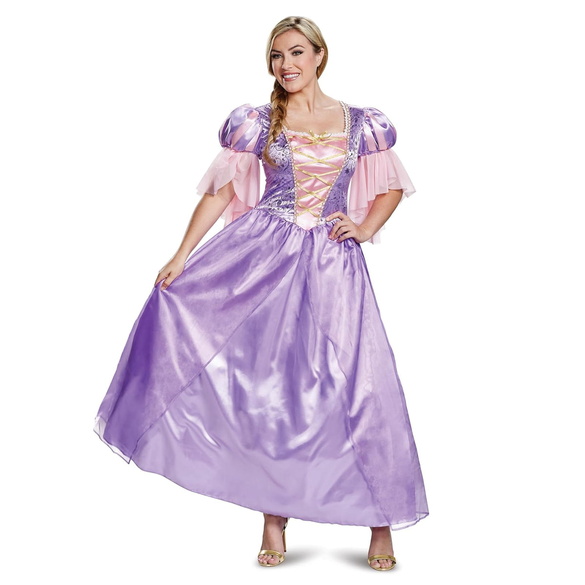 Disguise Rapunzel Deluxe - Disfraz clásico para adulto, Multi Color, Talla única