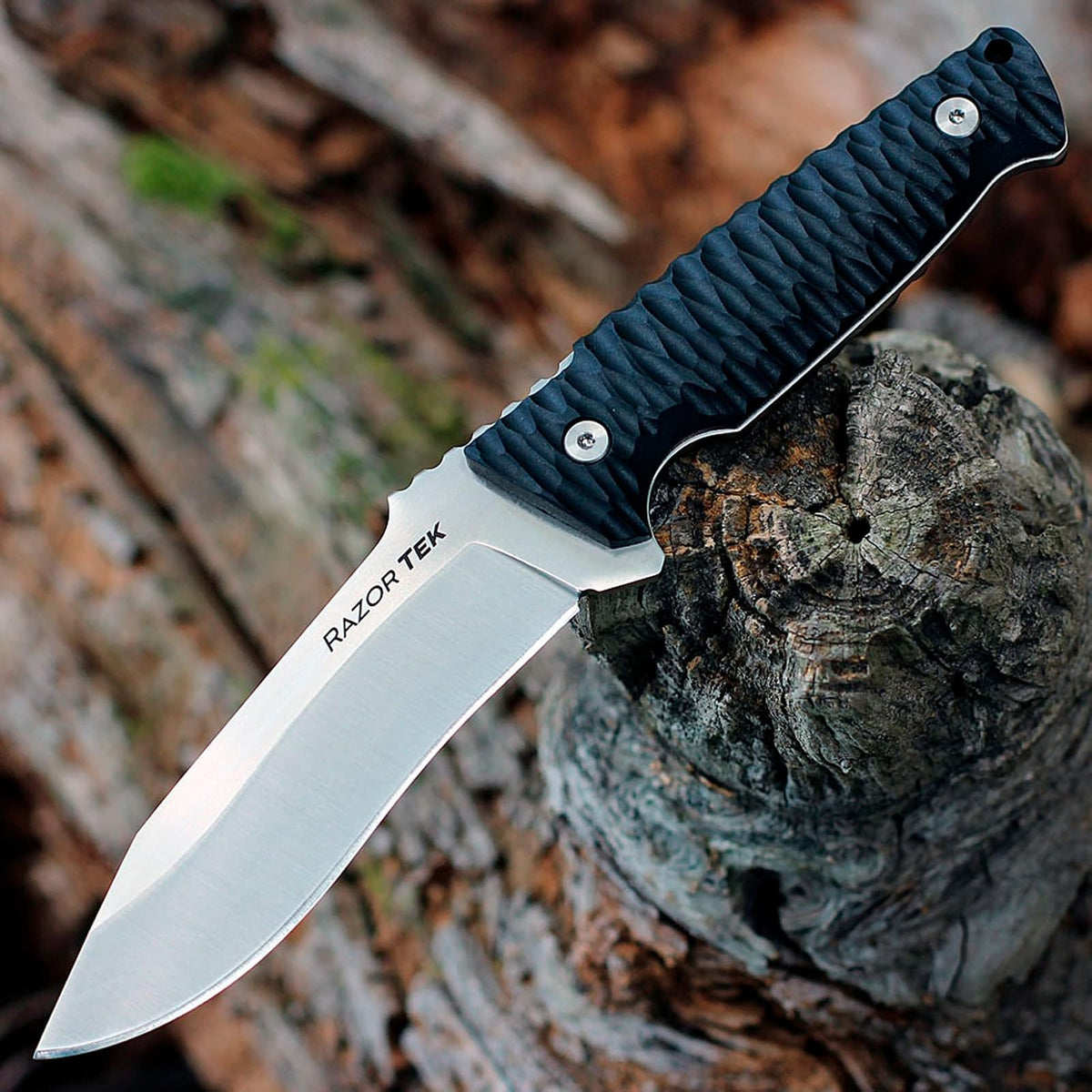 Cold Hunting Knives Razor Tek 5 Fixed Blade FX-5RZR Black GFN Stainless Knife Cuchillo