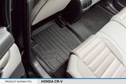 SMARTLINER SA0250/B0250 Juego Alfombrillas TPE 2 Filas Ajuste Personalizado Negro para Honda CR-V 17-22