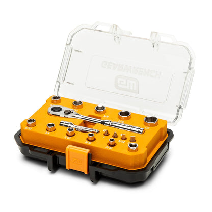 GEARWRENCH - Juego de herramientas mecánicas Dr 72T SAE de 17 piezas de 0.25 pulgadas | GWSWS14SAE17