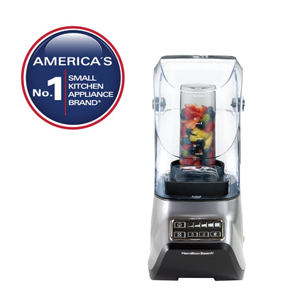 Hamilton Beach 53602 Licuadora Sound Shield 950, 5 velocidades con tarro personal adicional, Acabado acero inoxidable