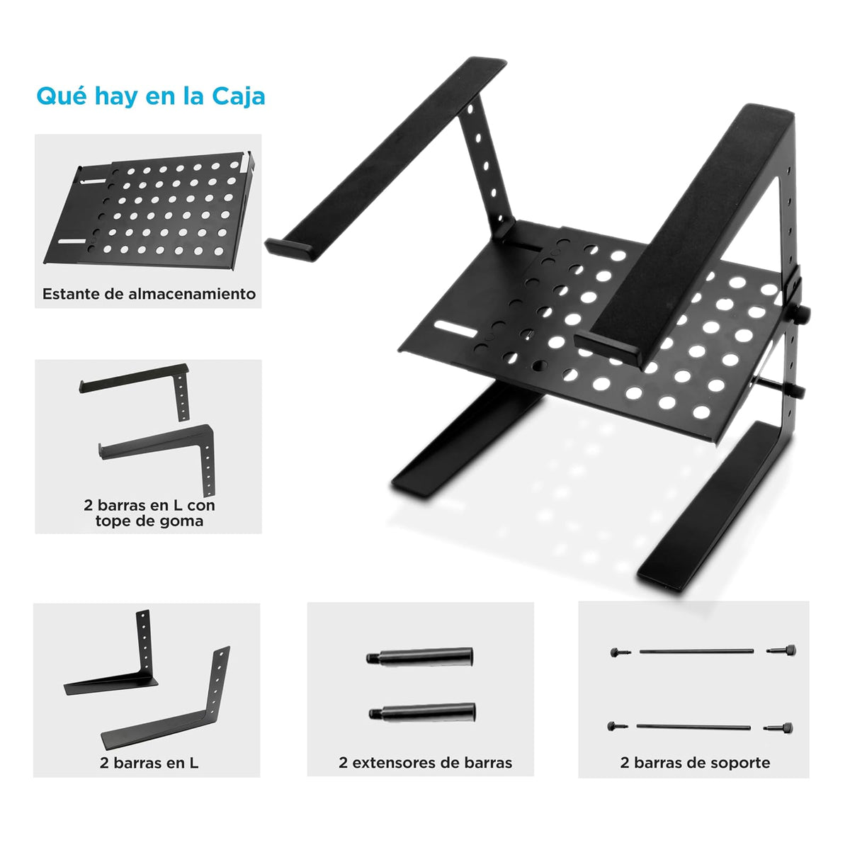 Pyle Soporte para Laptop Ajustable Portátil - Base para Monitores de 6.3 a 10.9 Pulgadas Ideal para Trabajo, Gaming y Oficina